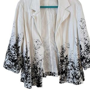 Coldwater Creek White and Black Blazer